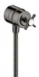 AXOR-HG-AXOR-Montreux-Wandanschluss-Stop-mit-Rueckflussverhinderer-Absperrventil-und-Kreuzgriff-Polished-Black-Chrome-16882330 gallery number 1